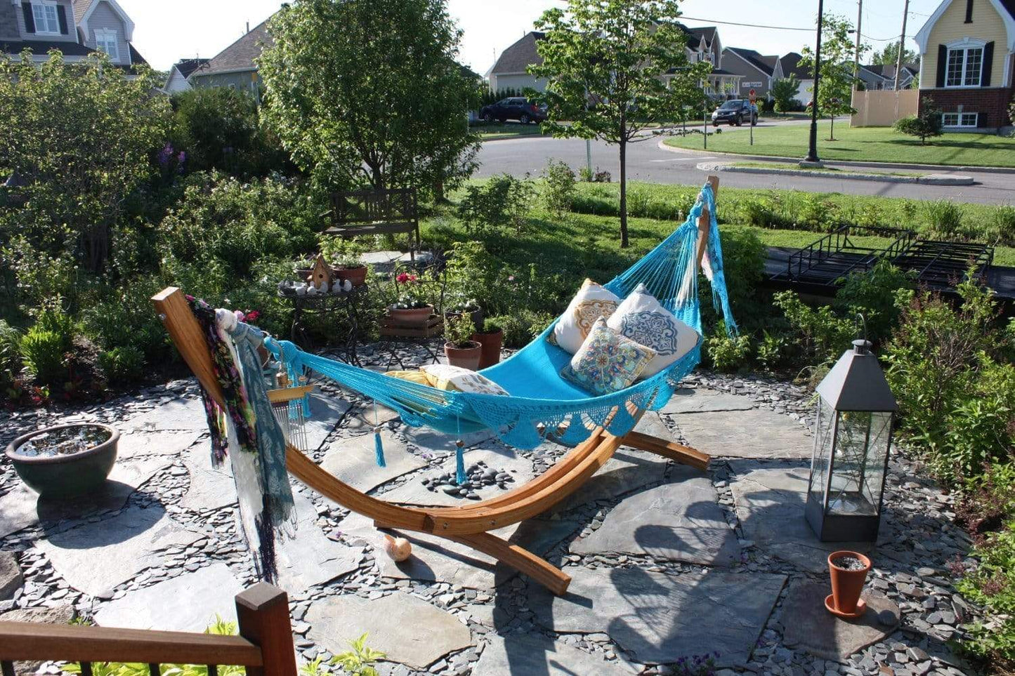 Nicaraguan Hammock with Bamboo Stand