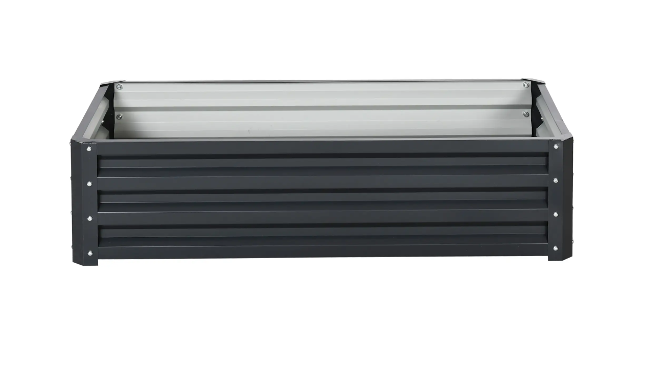 Galvanized Raised Garden Bed — 8 × 1.3 × 1.5 ft
