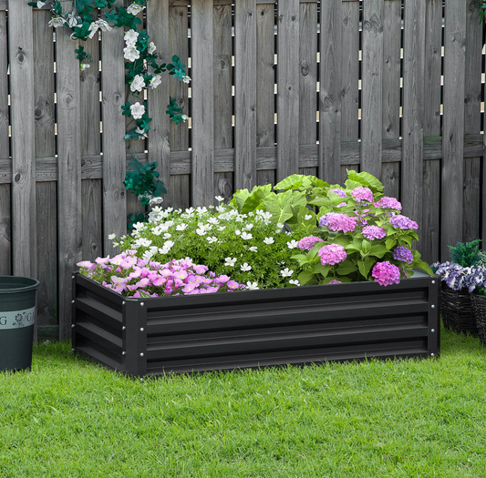 Galvanized Raised Garden Bed — 8 × 1.3 × 1.5 ft