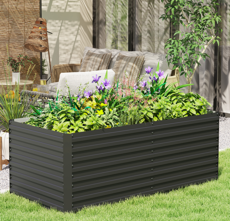 Deep Galvanized Raised Garden Bed — 5 × 3 × 2 ft