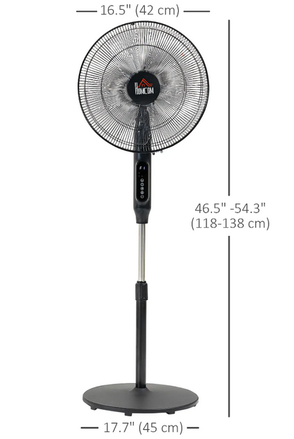 HOMCOM Standing Floor Fan with Remote Control