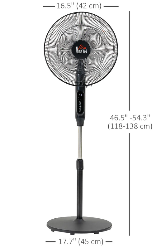 HOMCOM Standing Floor Fan with Remote Control