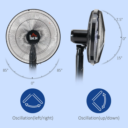 HOMCOM Standing Floor Fan with Remote Control