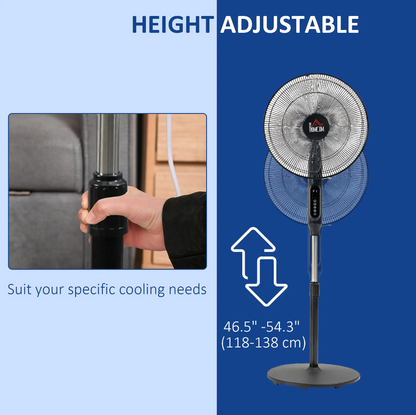 HOMCOM Standing Floor Fan with Remote Control