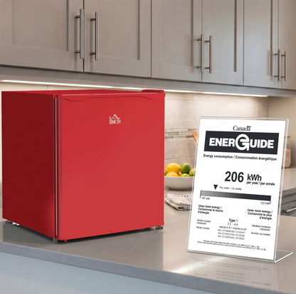 HOMCOM 1.1 Cu. Ft. Mini Freezer, Compact Upright Freezer with Reversible Door