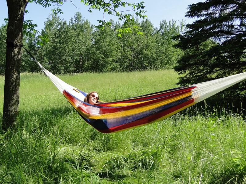 Mayan Hammock Double - Hot Colors