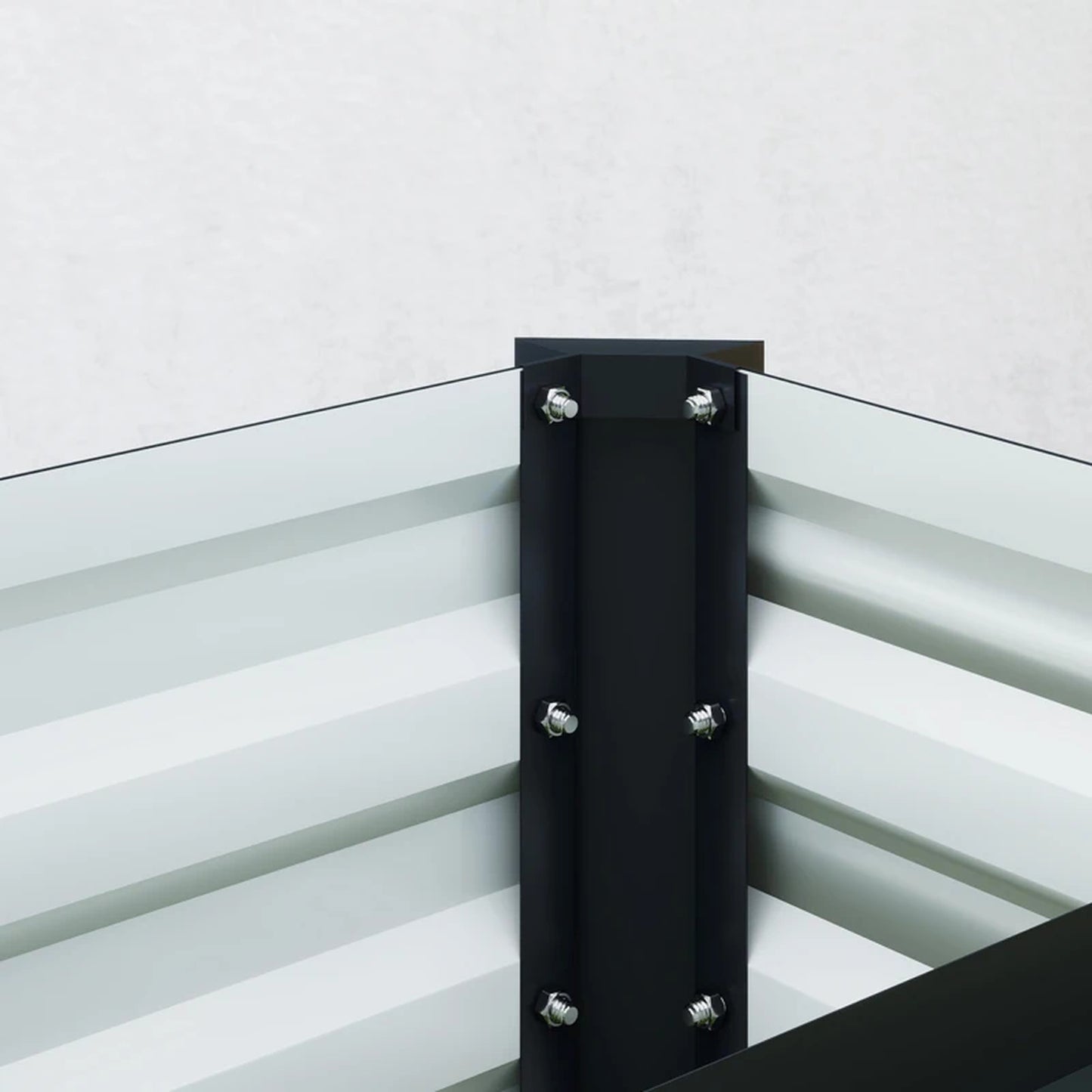 Outsunny 8x1.3x1.5 Galvanized Raised Garden Bed Dark Grey