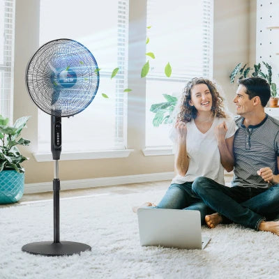 HOMCOM Standing Floor Fan with Remote Control